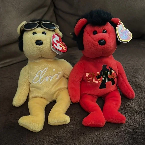 Ty Elvis Dog Plush Toys - Red and Yellow - Picture 1 of 1